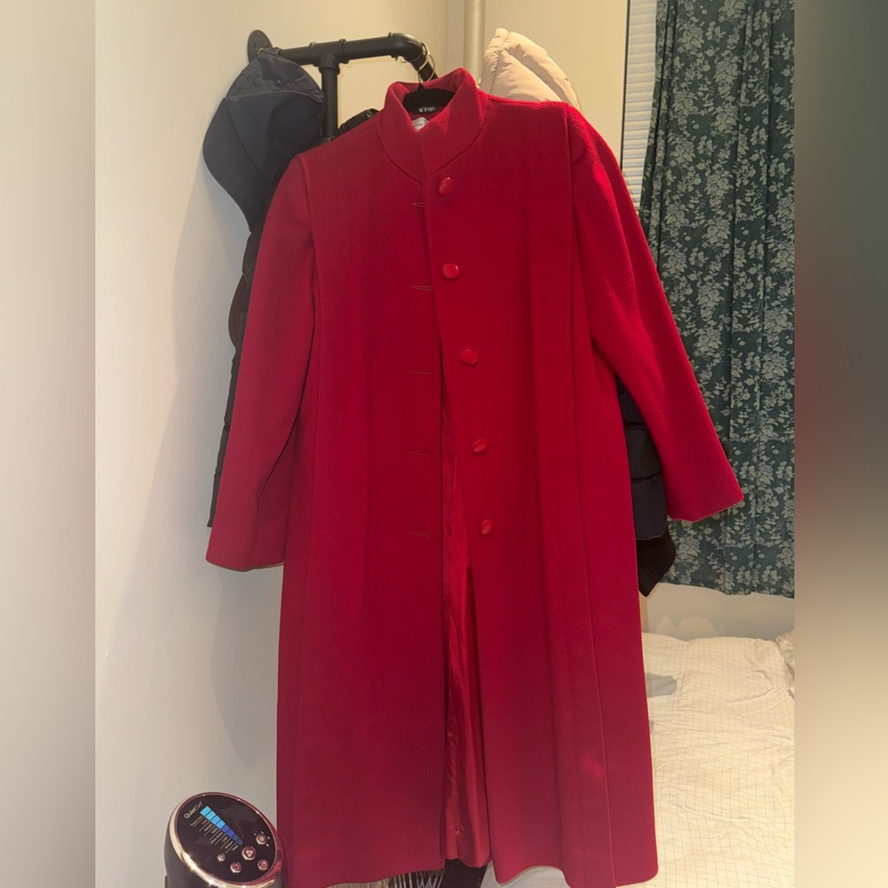 Vintage long red coat